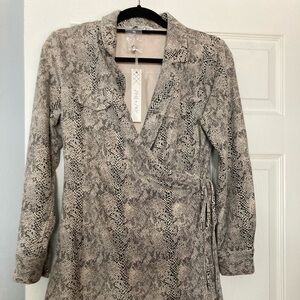 She & Sky Long Sleeve Wrap Dress